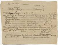 [Bail receipt]: David Fisher, Plaintiff against Phillip Lawyer, Defendent