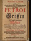 Moscovia Gloriosa. Das Unter Dem Allerdurchlauchtigsten ... Petro I. Oder Grossen, Hochst-Gluckseligst Bluhende Moscau