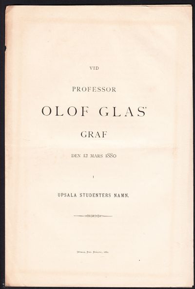 Vid professor Olof Glas’ graf den 12 mars 1880 i…