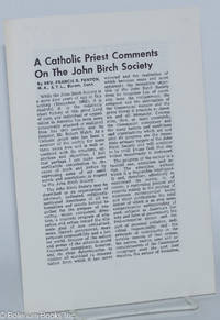 cover of A Catholic Priest Comments on the John Birch Society