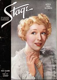 STAGE THE MAGAZINE AFTER-DARK ENTERTAINMENT (APRIL 1936)  Ina Laire on  Front Cover