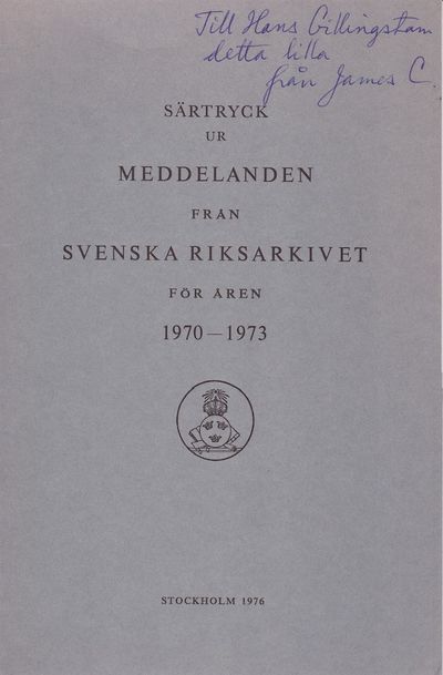 Helge Almquists samling ”kanslistilar”. Särtryck…