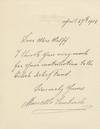 Autograph letter signed