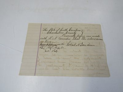 1860 Civil War Robert Gourdin Charleston South Carolina 4th Cavalry Signed Document