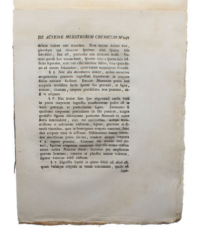 Dissertatio de Actione Menstruorum Chymicorum in Genere. (Considerations of the Action of chemical Solvents). (photo 2)