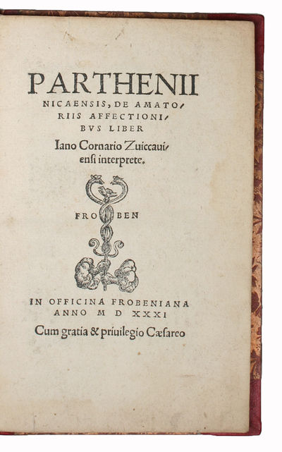 De Amatoriis Affectionibus Liber. Iano Cornario…