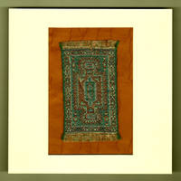 image of Zubelda Cigarettes Miniature Persian Rug Tobacco Insert Premium. P. Lorillard Company, 1911-1912. With Fringe. Tobacco Ephemera