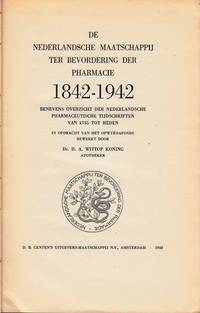 cover of De Nederlandsche Maatschappij ter bevordering der Pharmacie 1841-1942