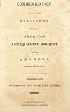 View Image 2 of 2 for Communication from the President of the American Antiquarian Society to the Members, October 24th, 1... Inventory #59132