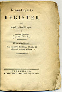 Kronologiskt register öfver tryckta handlingar i…
