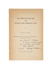 The French Language in English and American Law, Inscribed