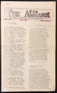 image of The Alliance. Campus Worker-Student Newspaper. Vol. 1 no. 1 (May 1970)