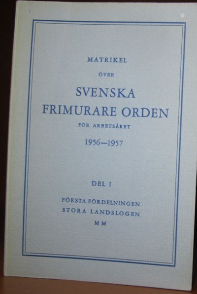 Matrikel över Svenska frimurare orden för…