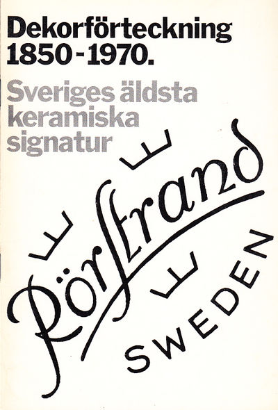 Dekorförteckning 1850-1970. Sveriges äldsta…