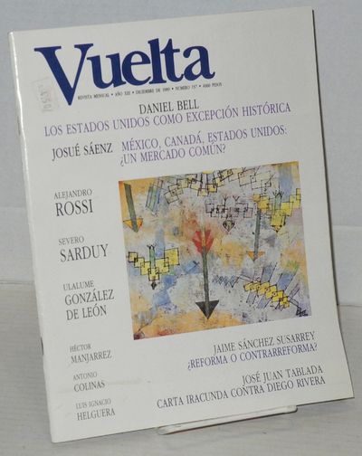 Mexico City: Editorial Vuelta, 1989. Magazine. 8.25x10.75 inches, text in Spanish, poetry, criticism...