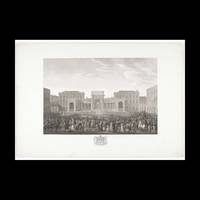 Twelve plates of Willem I's arrival and inauguration in Brussels and the Battles of Quatre-Bras...