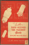 Sams Photofact RADIO RECEIVER TUBE PLACEMENT Guide Covering Most 1938 to 1947 Receivers