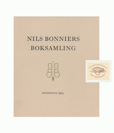 Nils Bonniers boksamling. Med en studie över…