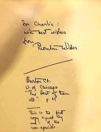 THE LONG CHRISTMAS DINNER AND OTHER PLAYS IN ONE ACT: The First Copy