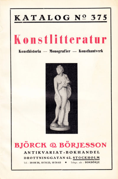 Björck & Börjesson. Katalog No. 375.…