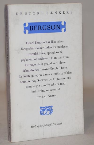 Bergson. De Store Tænkere.