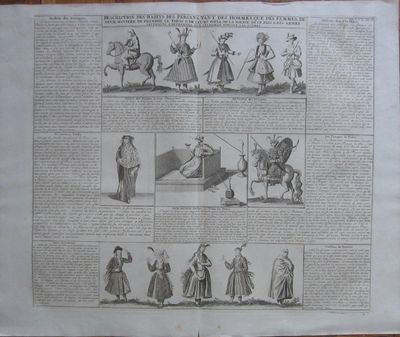 Engraving of Persian Costumes, Published in 1720