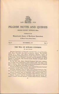 Pilgrim Notes and Queries November 1917, Vol. V No. 7