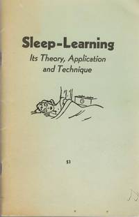 cover of SLEEP-LEARNING Its Theory, Application and Technique