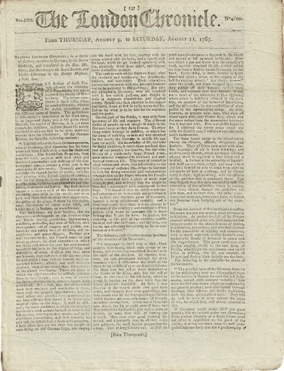 The London Chronicle. Vol. LXII. No. 4800