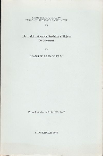 Den skånsk-norrländska släkten Svenonius.