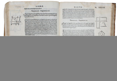 Evclide Megarense Philosopho: solo introdvtttore delle Scientie Mathematice; diligentemente Reassettato, et alla integrita ridotto per il degno Professore di tal Scientie Nicolo Tartalea, Brisciano, Secondo le due Tradottioni: e per commune commodo & ... - [FIRST "EUCLID" IN THE VERNACULAR BY TARTAGLIA.] (photo 2)