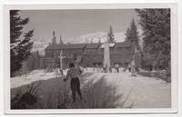 Woman Skiing at Alpine Rose Lodge. Brighton, Utah