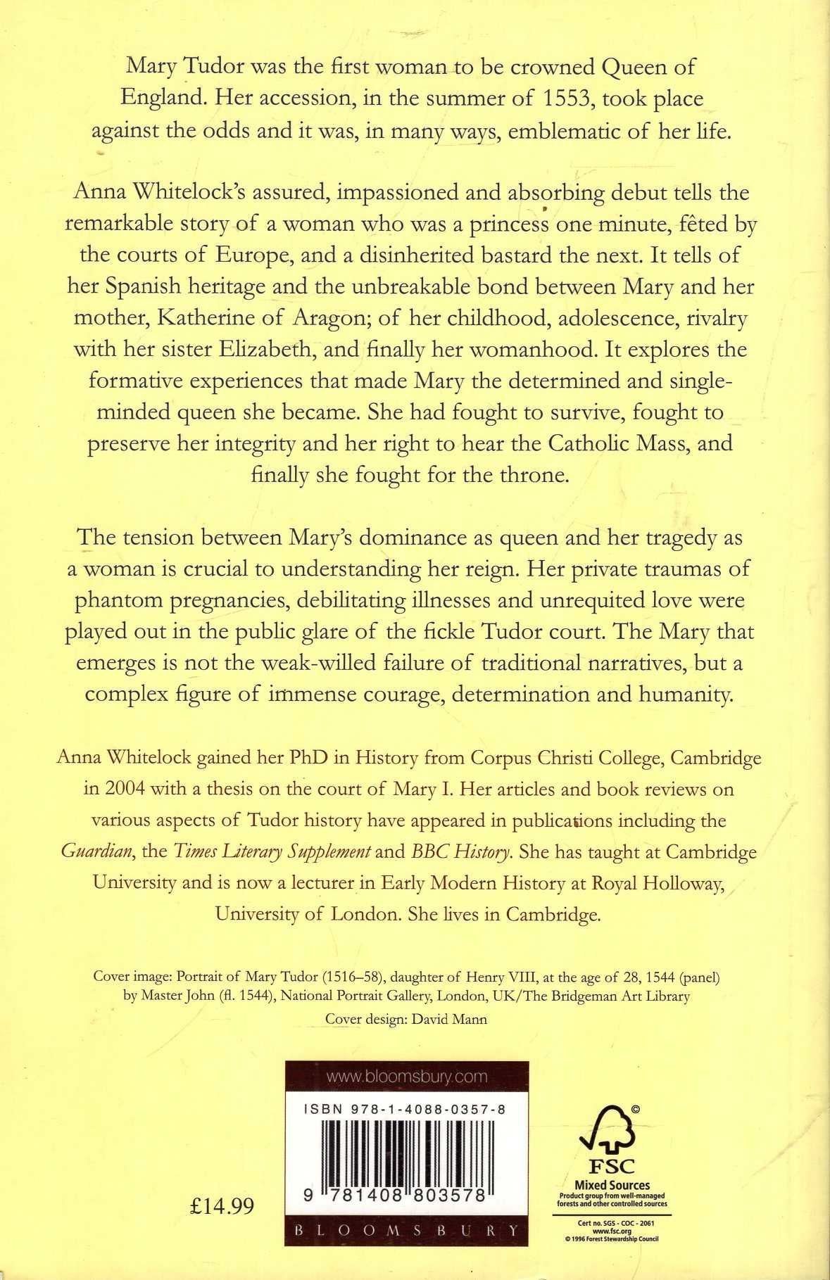 Mary Tudor: England's First Queen by Whitelock, Anna Paperback