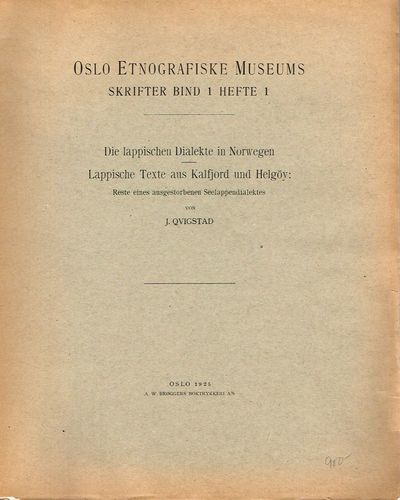 Die lappischen Dialekte in Norwegen. Lappische…