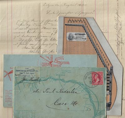 1900 – A small collection of advertising material for the Zimmerman Autoharp Company