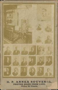 Composite Cabinet Card of Mugshots of Prisoners Executed by Electric Chair at the Ohio Penitentiary, 1897–1905