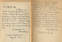 NORTH OF BOSTON with an AUTOGRAPH LETTER SIGNED and a 14-line MANUSCRIPT FRAGMENT OF 