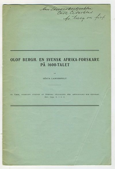 Olof Bergh. En svensk Afrika-forskare på…