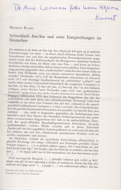Schwedisch han/hon und seine Entsprechungen im…
