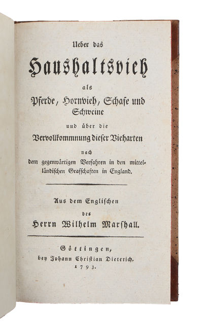 Ueber das Haushaltsvieh als Pferde, Hornvieh,…