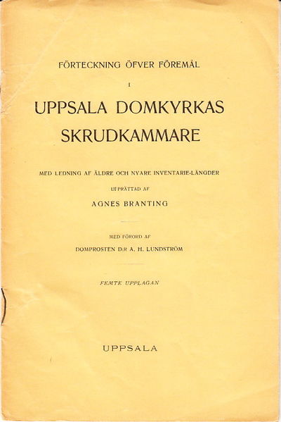 Förteckning öfver föremål i Uppsala domkyrkas…