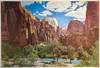 The Great White Throne - Zion National Park, Utah. Reached via Union Pacific Railroad