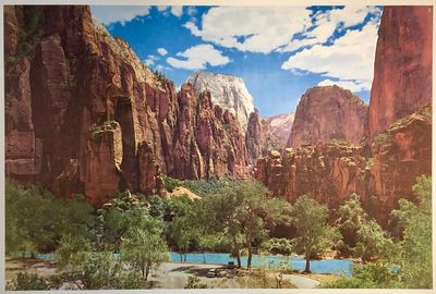 The Great White Throne - Zion National Park, Utah. Reached via Union Pacific Railroad