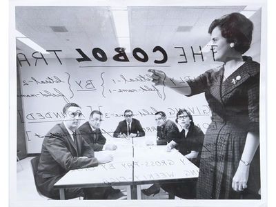 Photograph of COBOL in development.