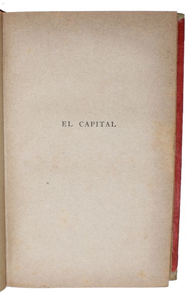 El Capital. Resumido y acompanado de un estudio sobre el socialismo científico por Gabriel Deville. Primera edición [Marx / Deville] (+) Socialismo Utopico y Socialismo Cientifico [Engels] (+) La Ley de Los Salarios y Sus Consecuencias [Guesde]. - [FIRST SPANISH EDITION OF THE MOST IMPORTANT ABRIDGED VERSION OF "THE CAPITAL"] (photo 3)