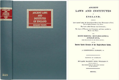 Ancient Laws and Institutes of England: Comprising Laws Enacted ..
