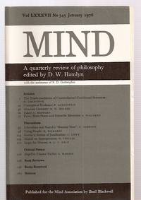 cover of Mind: A Quarterly Review Of Philosophy January 1978