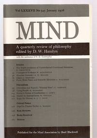 Mind: A Quarterly Review Of Philosophy January 1978