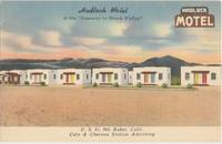 Hadlock Motel, at the Gateway to Death Valley, Baker, California, unused linen Postcard