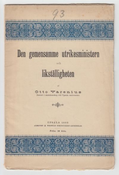 Den gemensamme utrikesministern och…
